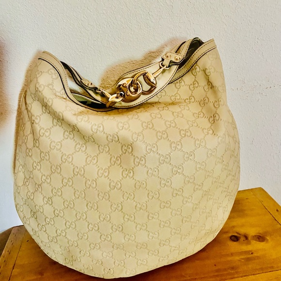 Gucci- beautiful designer purse, cream and gold - Picture 4 of 4